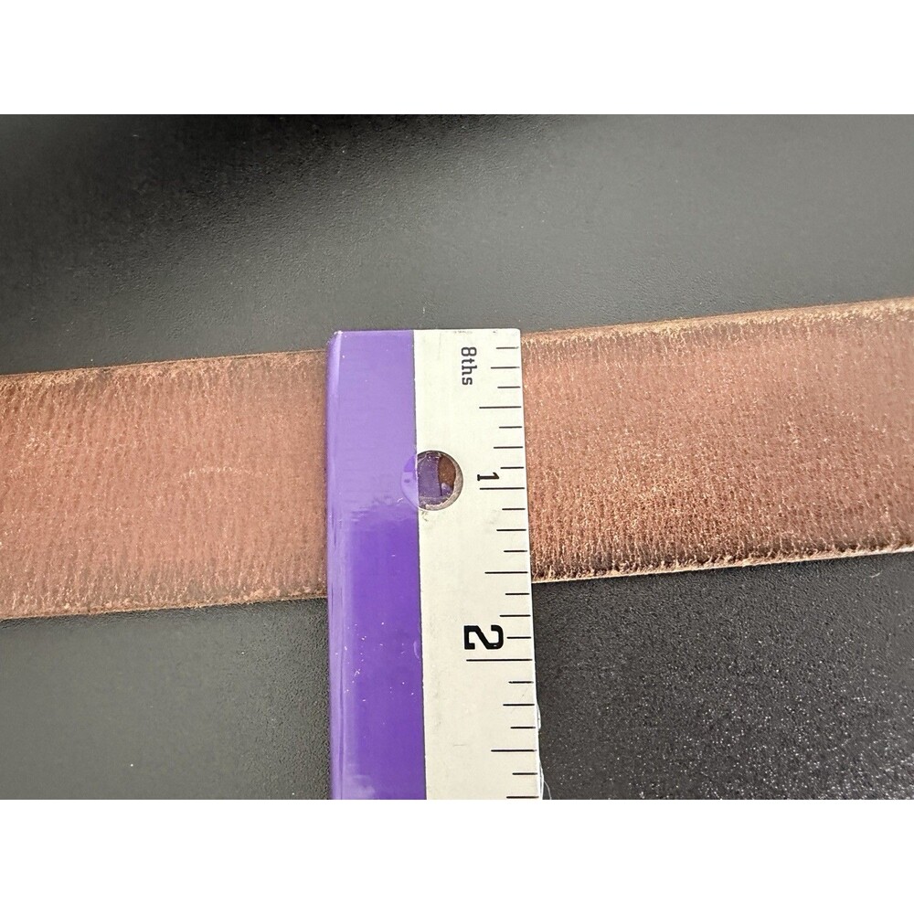 American Eagle Outfitters Women’s Brown Leather Belt Small Replay With Love Buck - Picture 11 of 13